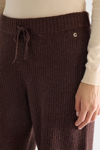 Pantalon taille haute Samia - Marron