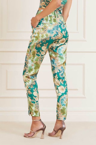 Pantalon regular 7/8 taille haute - Vert