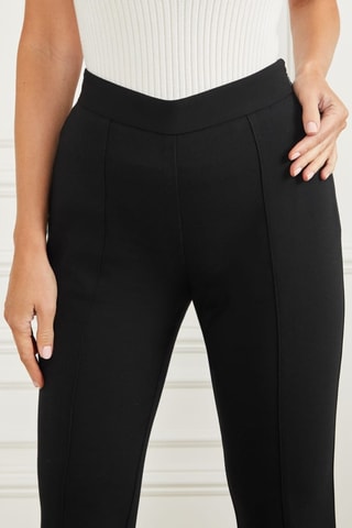 Pantalon regular taille haute - Noir