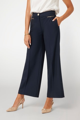 Pantalon palazzo - Bleu marine