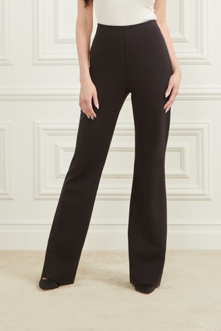 Pantalon regular taille haute - Noir