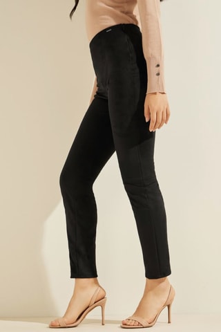 Pantalon slim taille haute - Noir