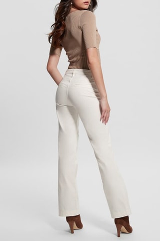 Pantalon bootcut - Blanc