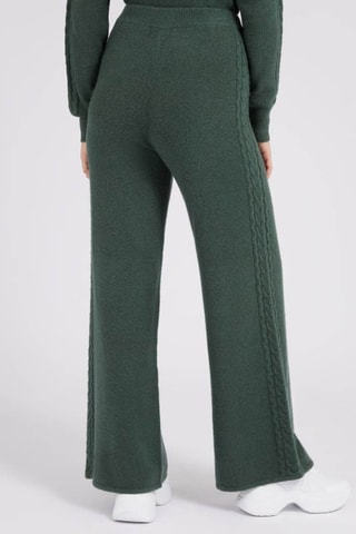 Pantalon palazzo taille haute - Vert foncé