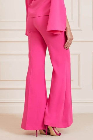 Pantalon wide legs taille haute - Fuchsia