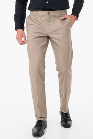 Pantalon regular - Beige
