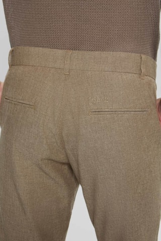 Pantalon regular en lin - Kaki chiné