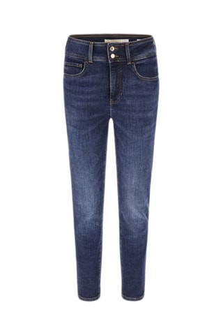 Jean skinny taille haute - Bleu