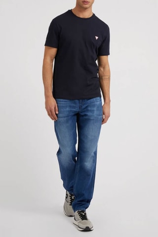 Jean regular en lin - Bleu