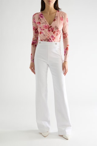 Jean flare taille haute Farah - Blanc