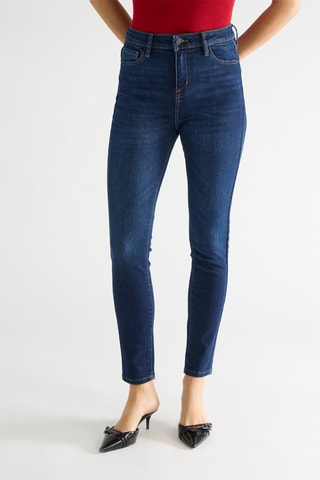 Jean skinny taille haute Tamara - Bleu marine