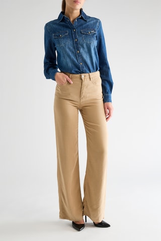 Jean palazzo taille haute Rebecca - Beige