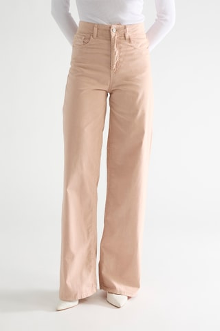 Jean flare taille haute Flavia - Rose clair