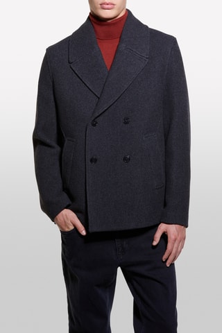 Caban en laine - Gris et anthracite