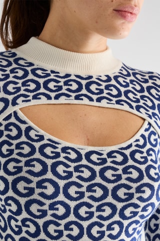 Robe pull Alexa - Indigo et blanc