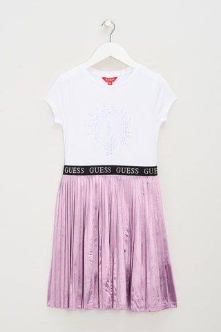 Robe trompe-l'œil - Mauve et blanc