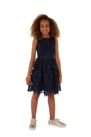 Robe en guipure - Bleu marine