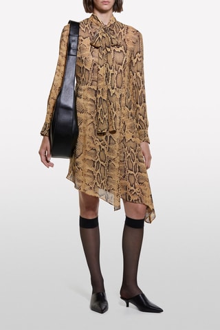 Robe asymétrique - Marron