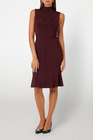 Robe fourreau - Bordeaux