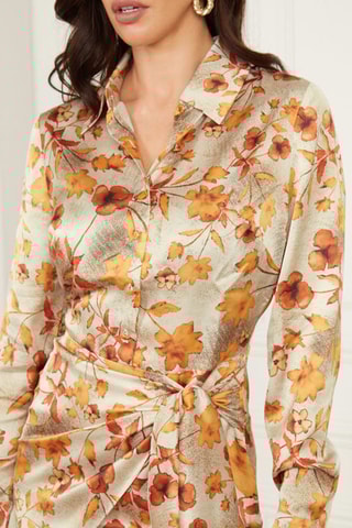 Robe portefeuille - Beige