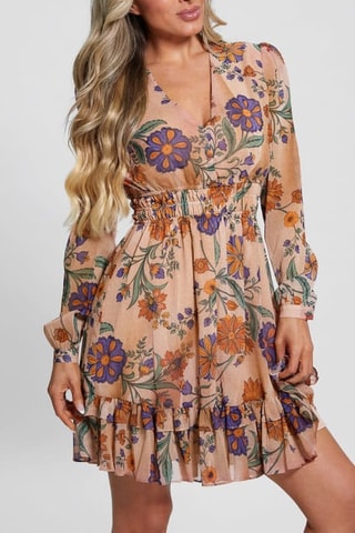 Robe patineuse - Beige et violet