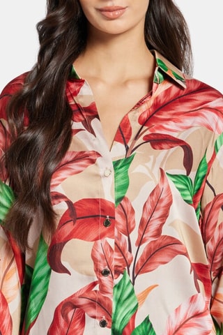 Chemisier - Rose clair et rouge