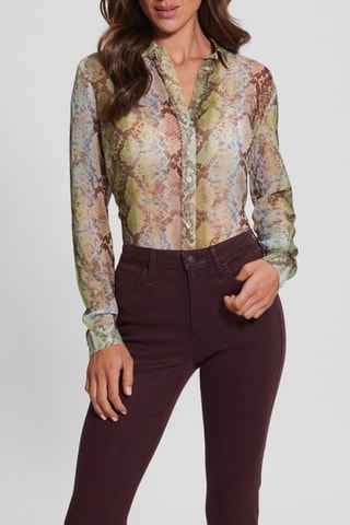 Chemiser - Marron et vert clair