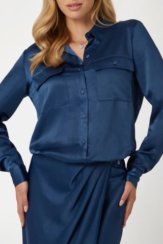 Chemisier regular - Bleu cobalt