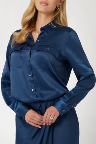 Chemisier regular - Bleu cobalt