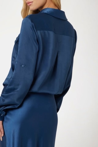 Chemisier regular - Bleu cobalt