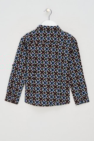 Chemise - Bleu foncé et marron