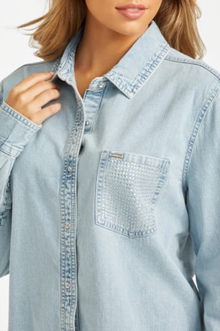 Chemise regular en jean - Bleu clair