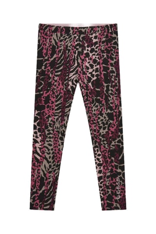 Legging réversible en coton biologique - Noir et rose