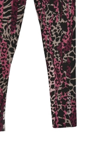 Legging réversible en coton biologique - Noir et rose