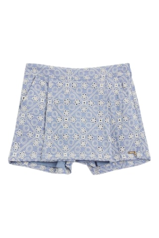 Jupe-short en broderie anglaise Ciel