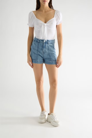 Short loose en jean Niny - Ciel