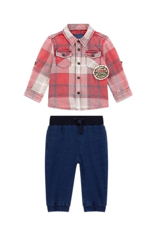 Chemise et jean - Bleu et rouge