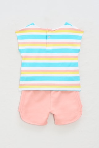 T-shirt et short - Blanc et rose poudré