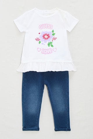 T-shirt et pantalon - Blanc et bleu cobalt