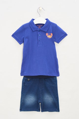 Polo et short en jean Summer - Bleu