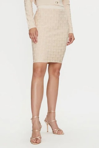 Jupe fourreau taille haute - Ecru