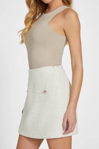 Jupe droite - Blanc cassé