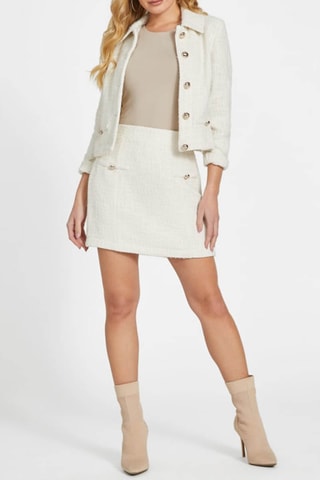 Jupe droite - Blanc cassé