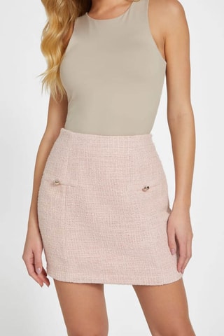 Jupe droite taille haute - Rose