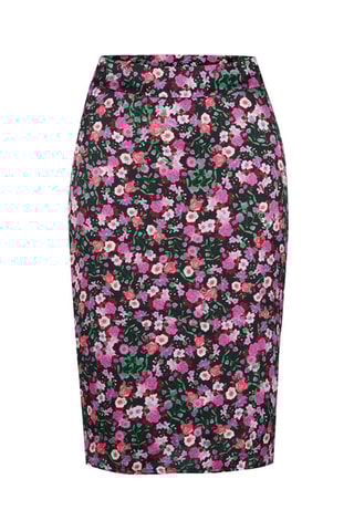 Jupe droite - Noir et rose