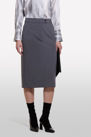 Jupe midi - Gris foncé