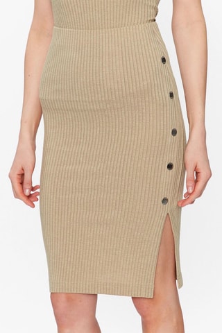 Jupe fourreau taille haute Edna - Beige