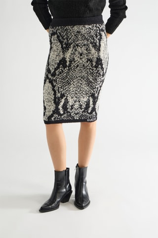 Jupe fourreau Zayanne - Noir et beige