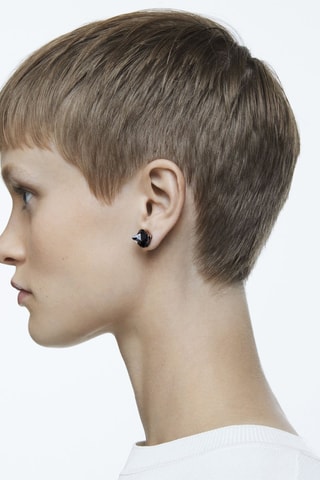 Oorknopjes met Swarovski Kristallen Crystal Punk - Zwart