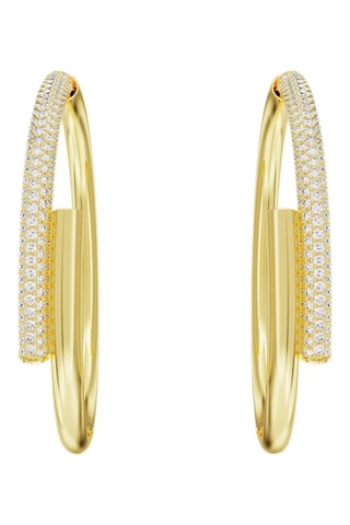 Creolen met Swarovski Kristallen - Doublé Geelgoud